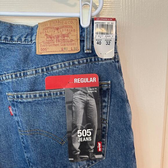 Vintage 2002 Levi’s 505 Regular Fit Straight Leg Jeans Size 40x32 Deadstock - Picture 9 of 10